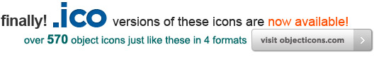 buy a complete set of 570 object icons in four formats from objecticons.com