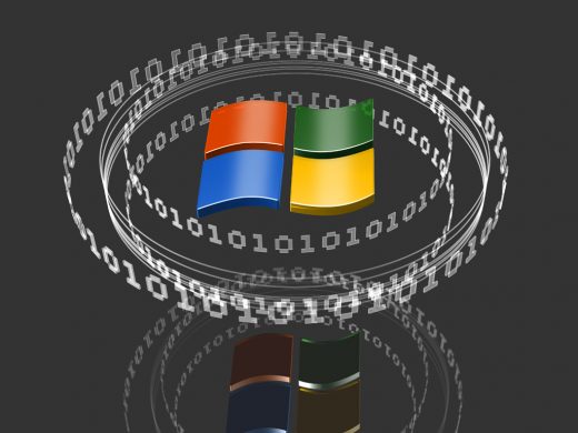 Six fully rendered Microsoft logo illustrations