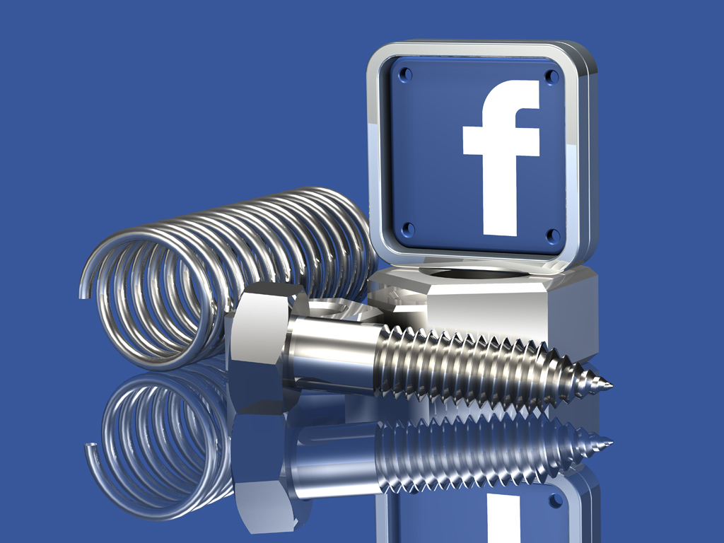 3d facebook logo