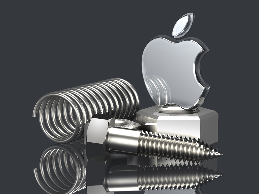 metal apple logos