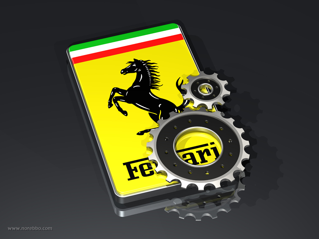 3d Ferrari logos