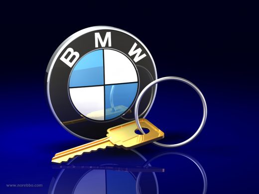 BMW logos posing with a variety of objects