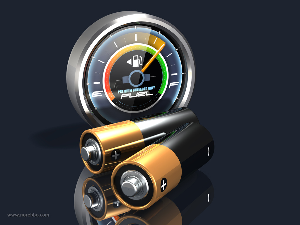 Conceptual fuel gauge illustrations