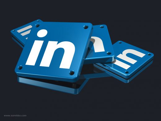 A collection 3d renderings featuring the LinkedIn logo