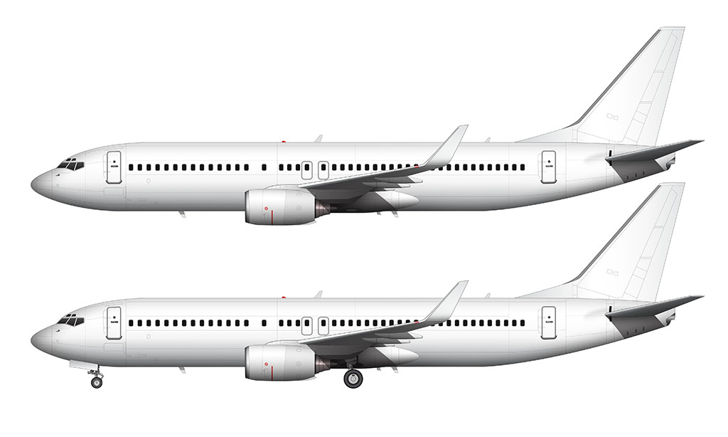 737-800 side view all white