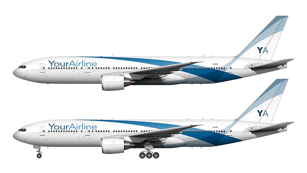 Boeing 777-200 livery design
