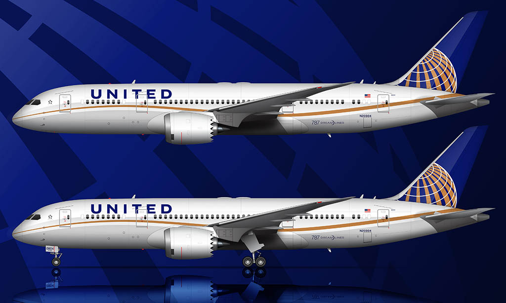 A visual history of the United Airlines livery
