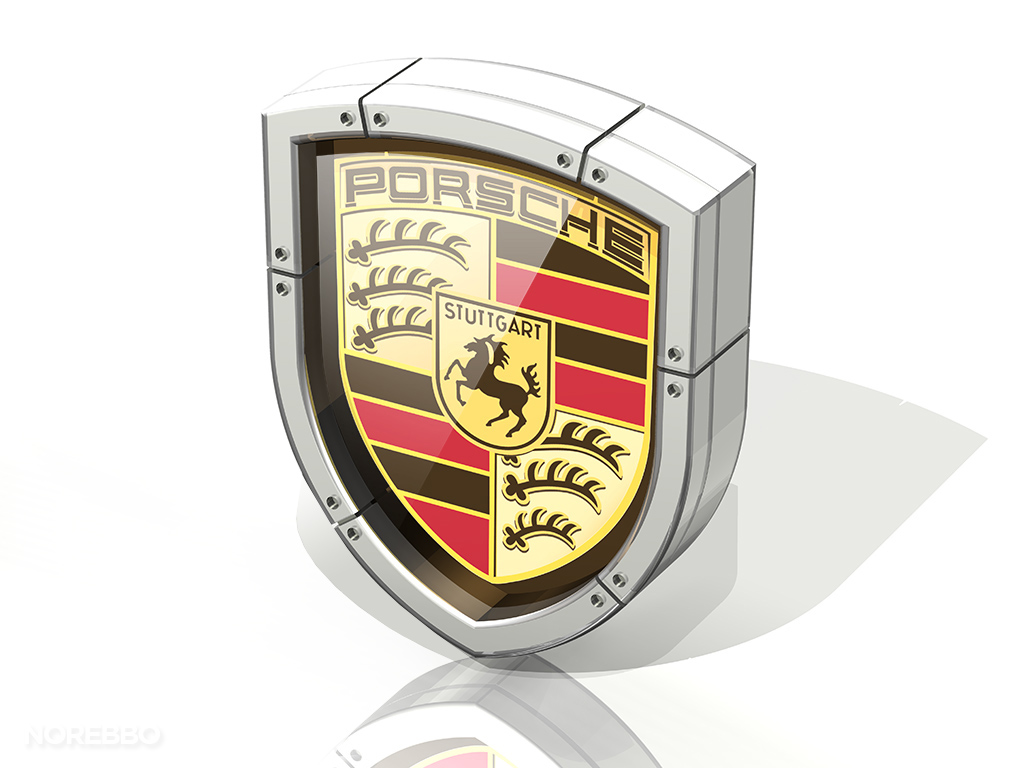 3d Porsche logo