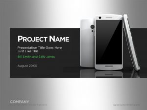 Silver and gray smartphone template screenshot