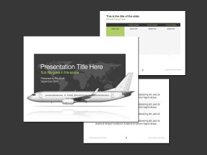 Commercial aviation PowerPoint template