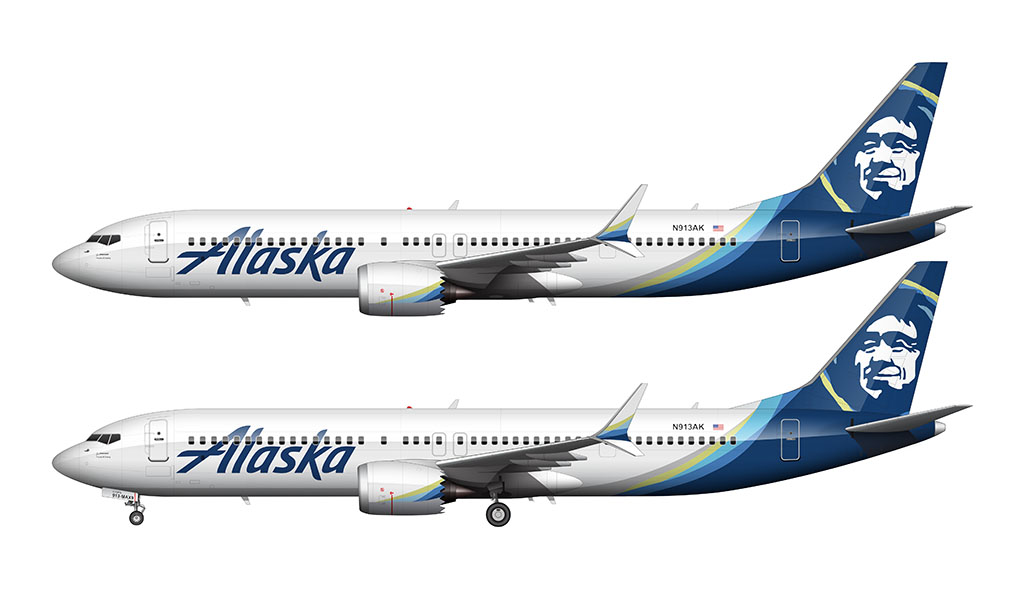 Alaska Airlines 737-9 MAX new livery design