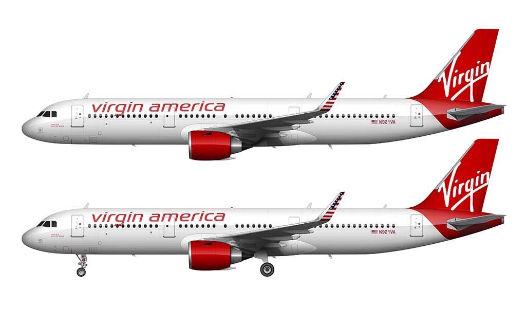 Virgin America a321neo livery