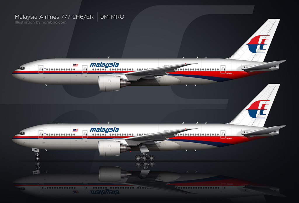Malaysia Airlines 777-2H6/ER Illustration