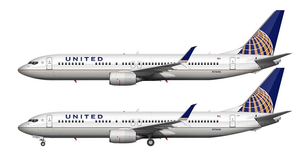 United / Continental Globe livery 737-900er