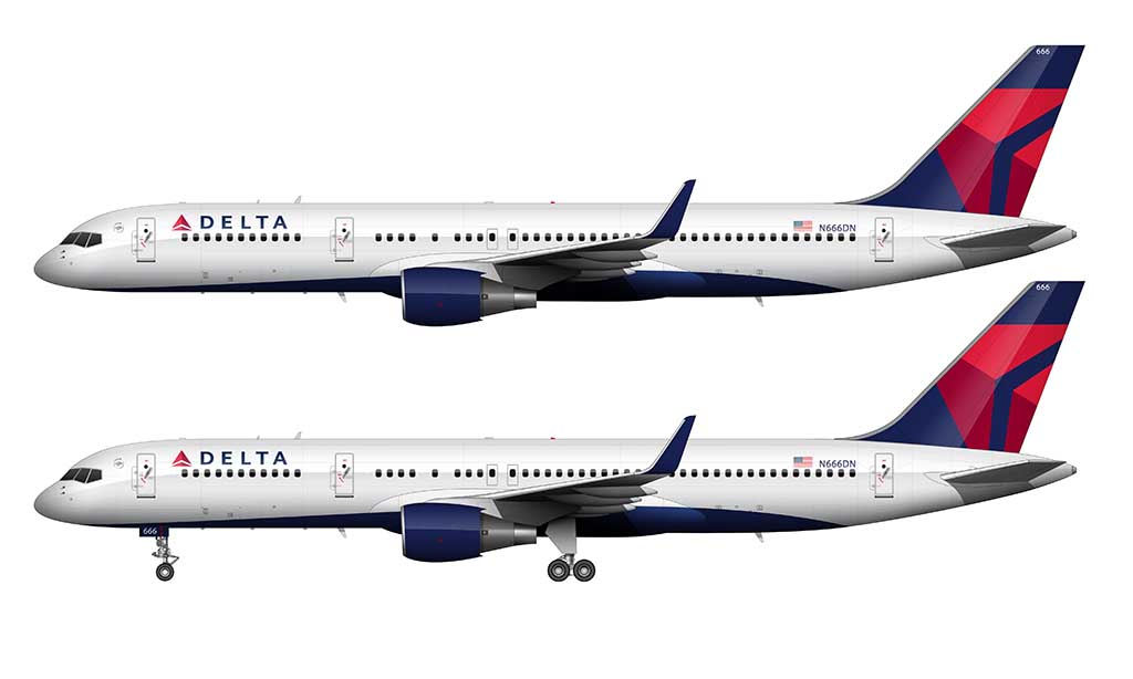 Delta 757-200 in the Onward and Upward livery 