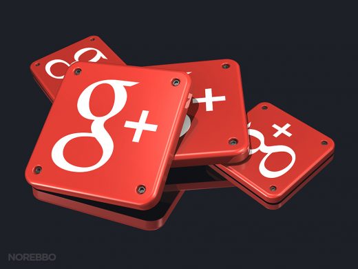 3d Google Plus logo renderings