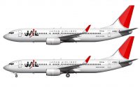 JAL boeing 737-800 drawing