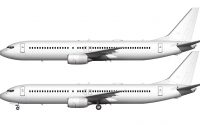 blank side view 737-900