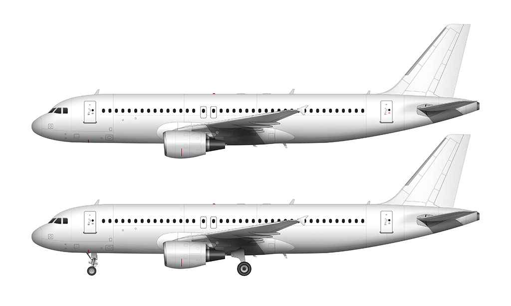 A320 blank illustration