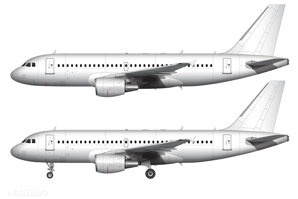all white A319 template