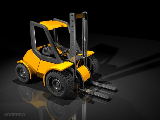 Forklift 3d renderings