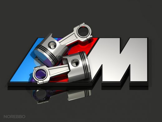 3d BMW M logo illustrations
