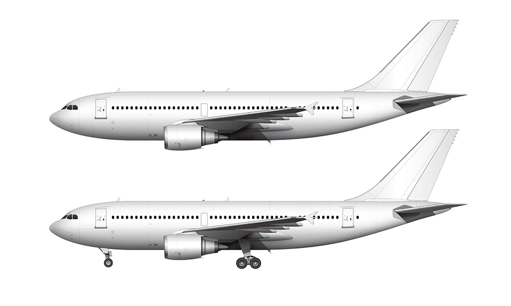 airbus a310 side view