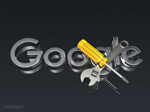 3d renderings of the new Google logo