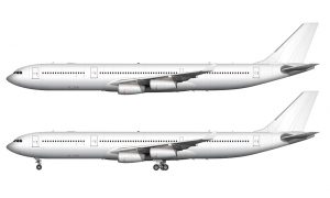 airbus a340-300 side view