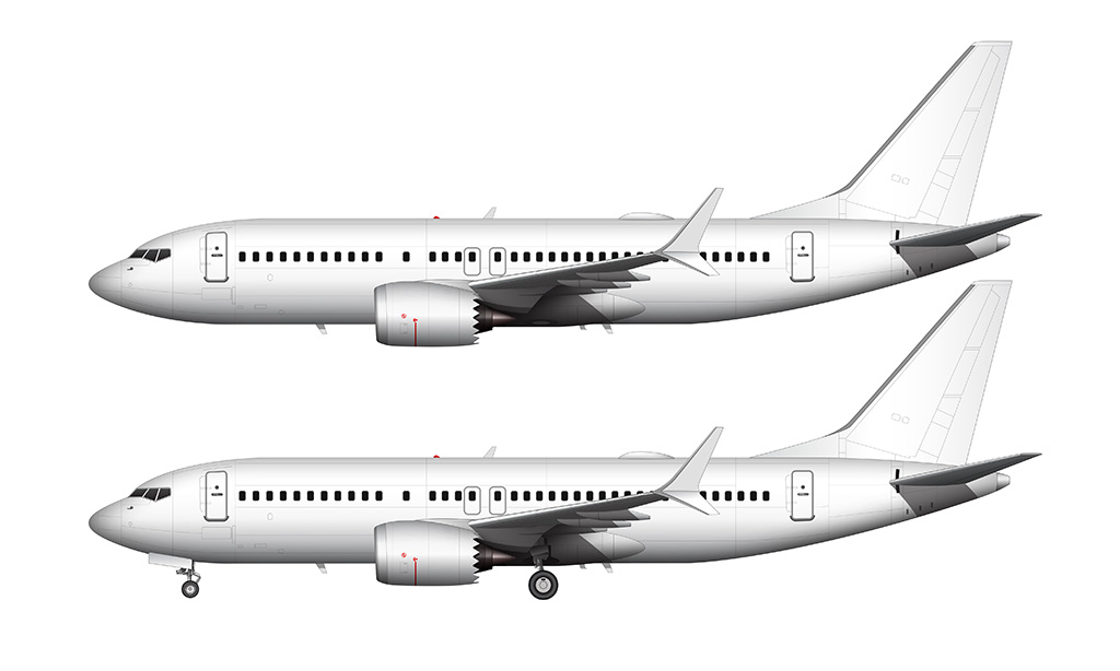 737 MAX 7 all white