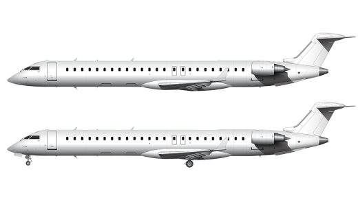 Bombardier Canadair Regional Jet 900 blank illustration templates