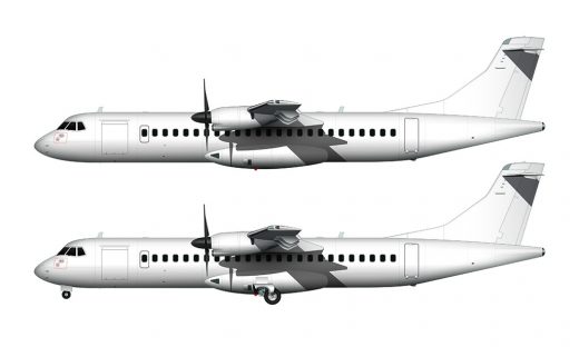 ATR 72 blank illustration templates