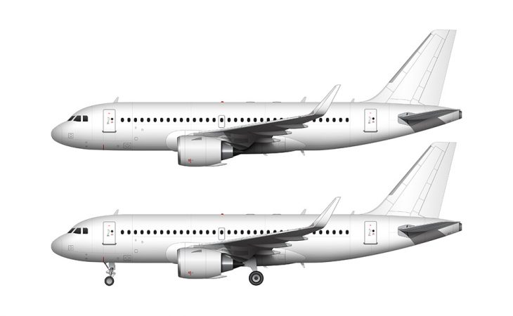 A319 NEO LEAP engines side view
