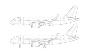 A319 NEO Pratt & Whitney blueprint