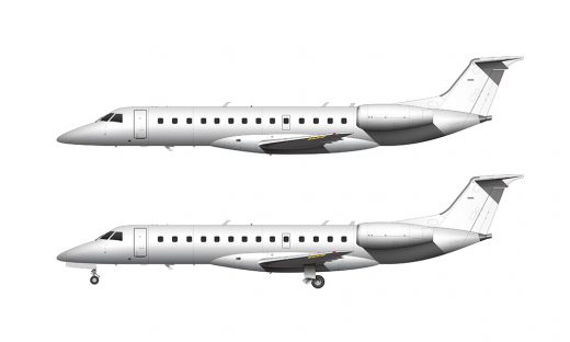 Embraer ERJ-135 blank illustration templates