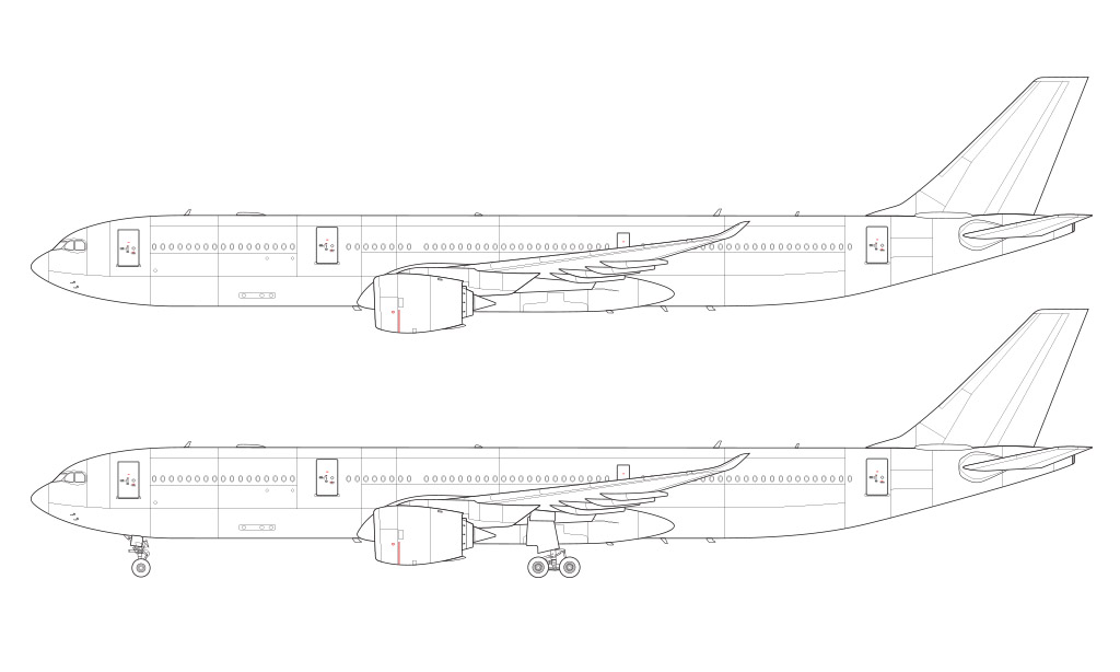 Airbus A330 900 NEO Blank Illustration Templates Norebbo Airbus A330 900 NEO Blank Illustration Templates Norebbo