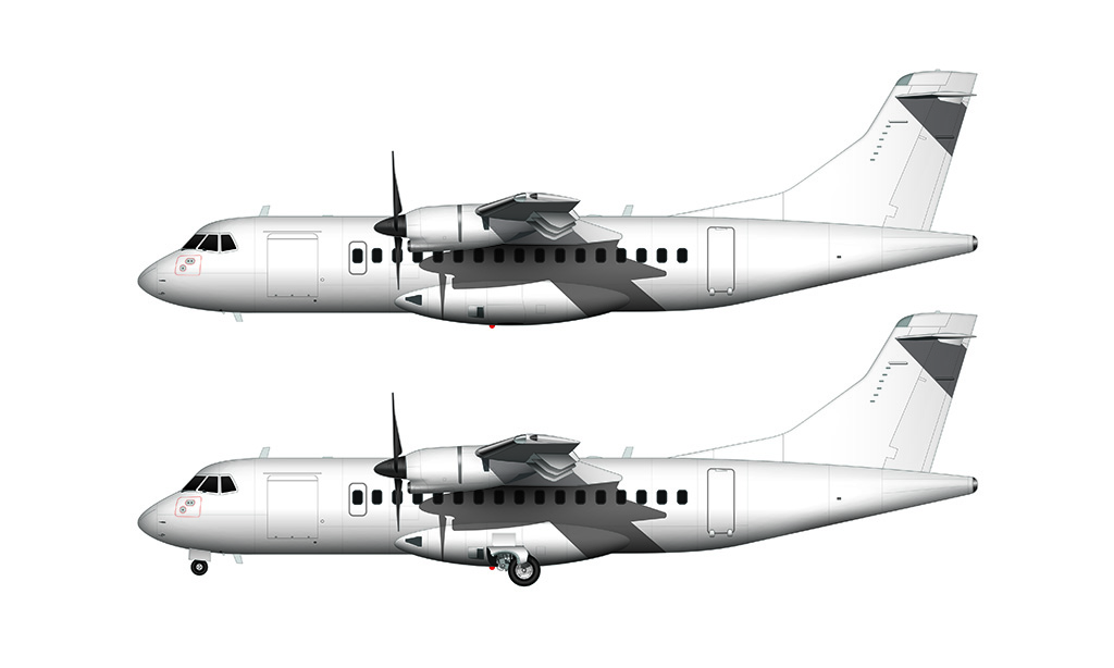 ATR 42 blank illustration templates