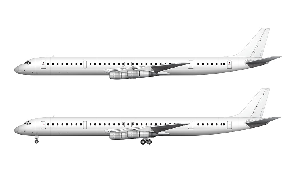 Douglas DC-8-61 side view