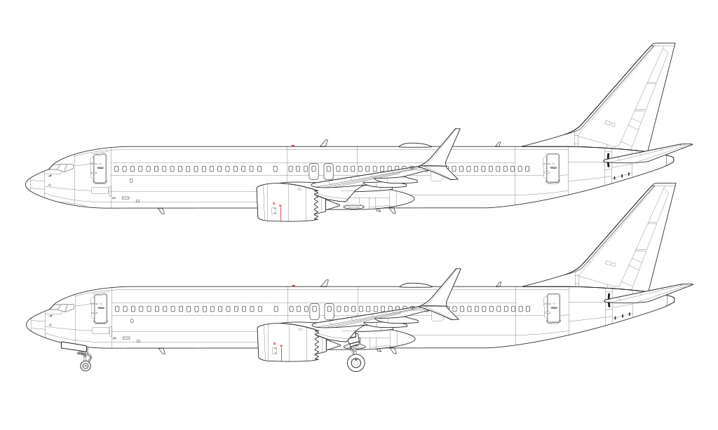 Boeing 737 MAX 10 blueprint