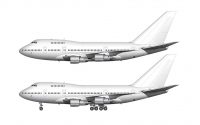 Boeing 747SP white side view