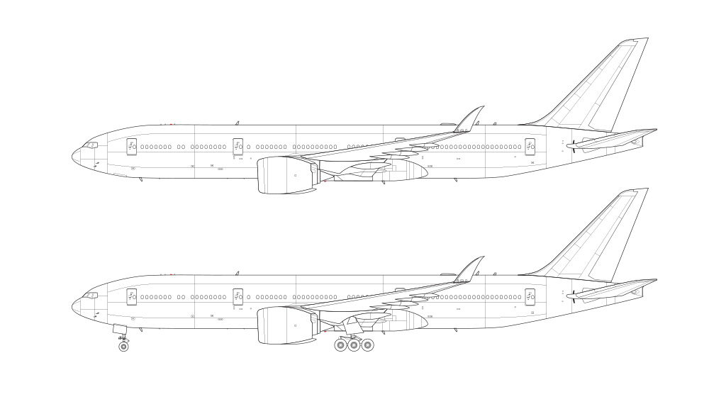 777-8 folded wingtips blueprint