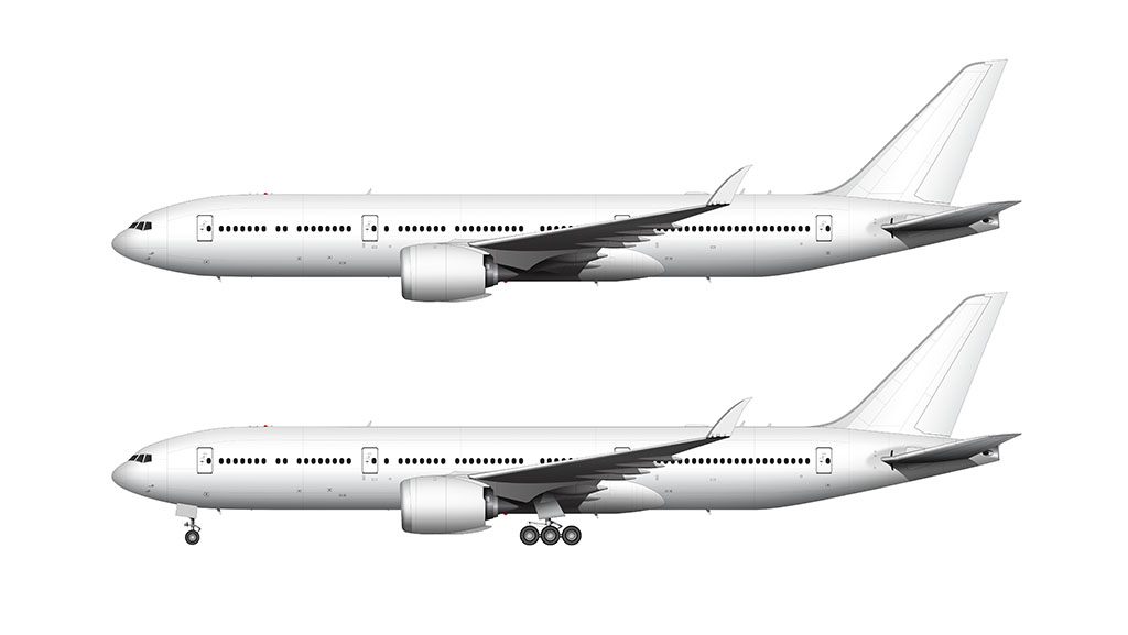 777-8 folded wingtips