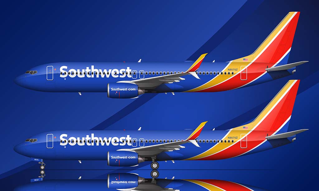 The bold evolution of the Southwest Airlines livery