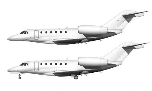 Cessna Citation X blank illustration templates