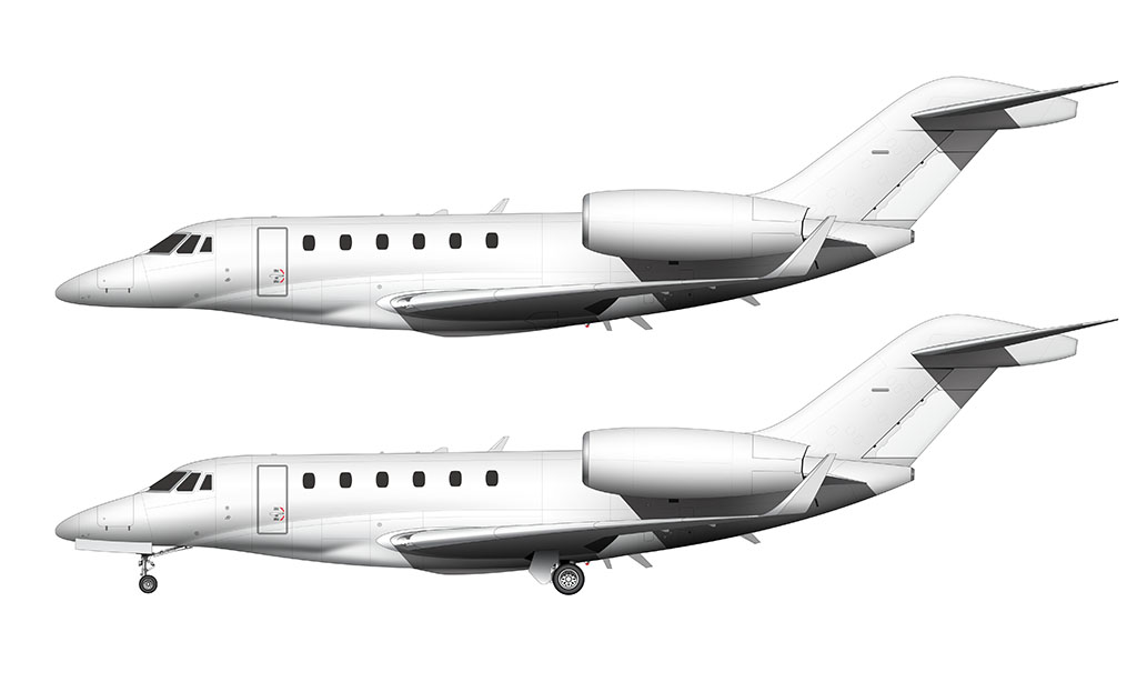 All White Cessna Citation X 750 With Winglets