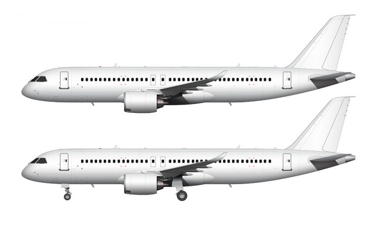 Comac C919 blank illustration templates – Norebbo