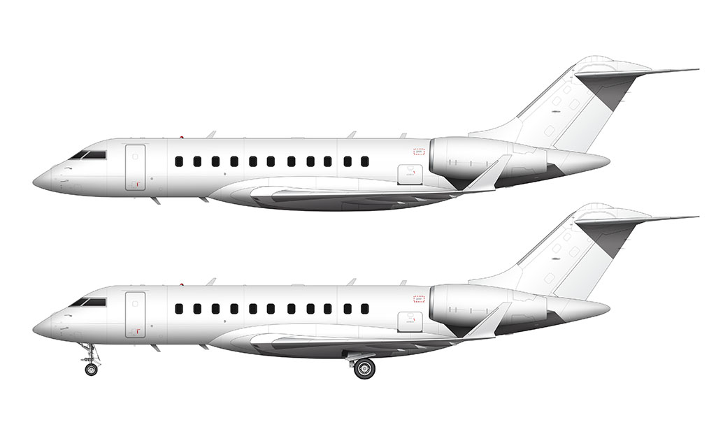 Bombardier Global 5000 side view