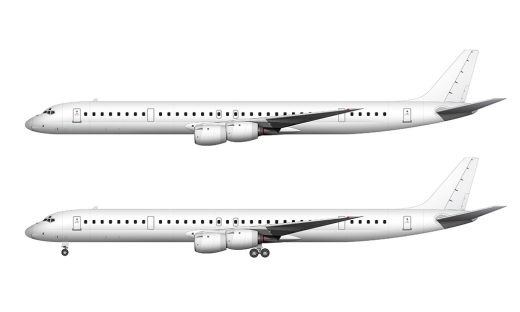 Douglas DC-8-73 (and DC-8-73CF) blank illustration templates
