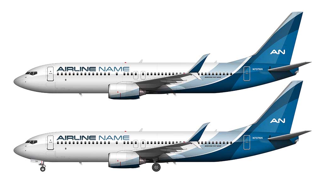 Boeing 737-800 generic livery concept