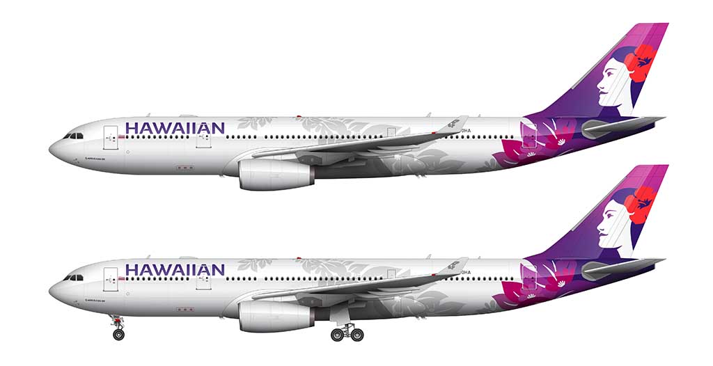 Hawaiian airlines A330-200 2017 livery